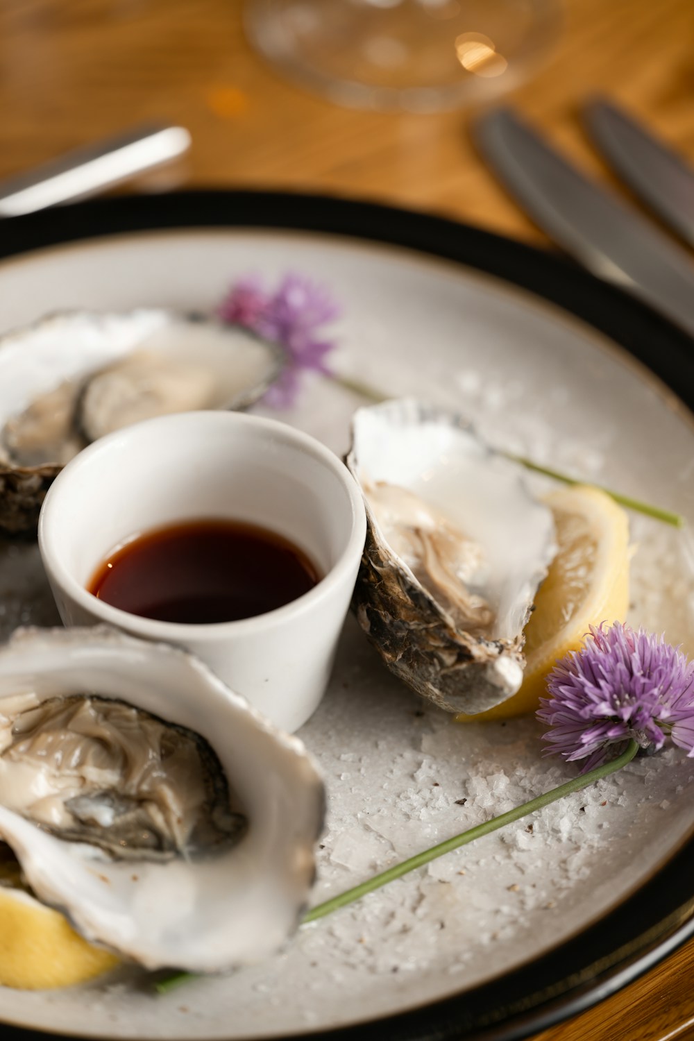 Fresh oysters on the half shell
